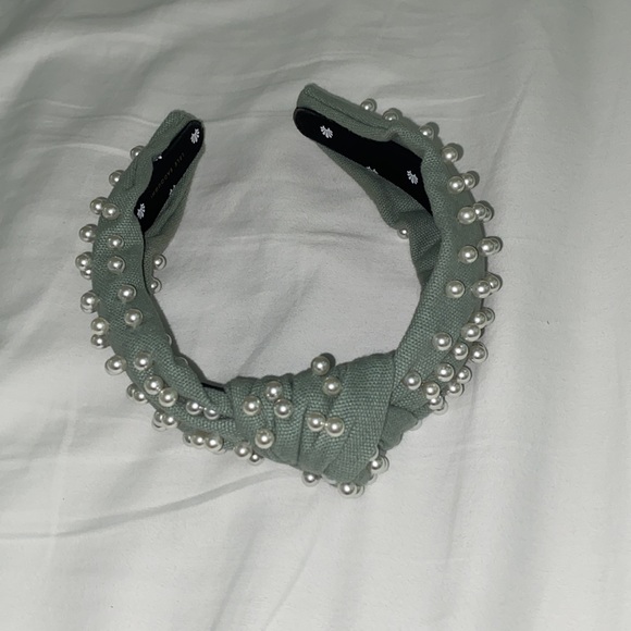 Lele Sadoughi dove grey pearl headband - Picture 2 of 3